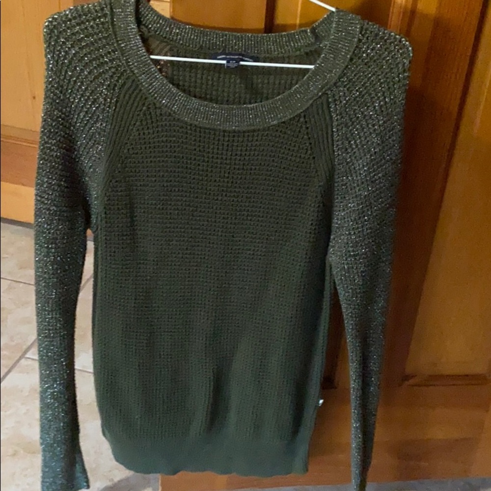 Olive American Eagle Sweater - Picture 7 of 8